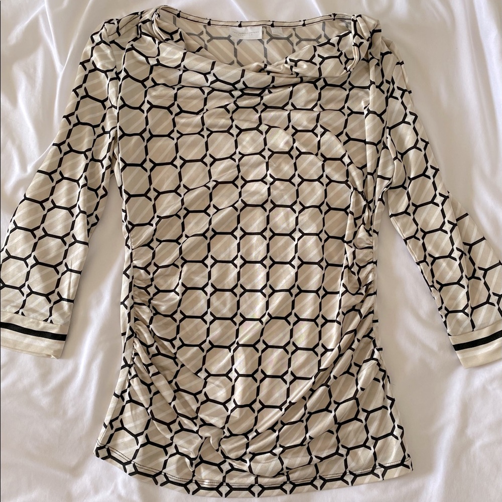 New York & Company cowl neck 3/4 sleeve size S